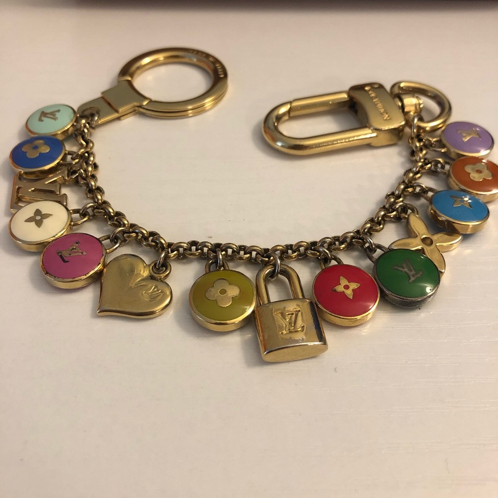 LV pastille bag charm